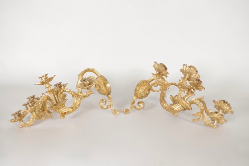 Luminaires Appliques - Paire d'appliques Louis-Philippe bronze doré
