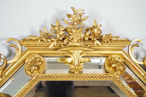 XIXe siècle - Miroir doré Napoléon III