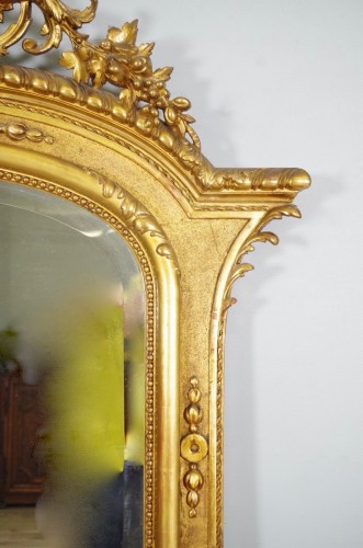 Miroir en bois et stuc doré vers 1880 - Napoléon III