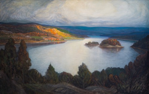 XXe siècle - Axel Zachrison (1884-1944) - Paysage de Dalsland, Suède