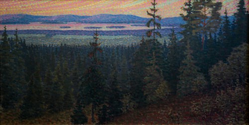 Anders Loman (1879–1953) - Paysage du Nord, 1913 - Tableaux et dessins Style Art nouveau