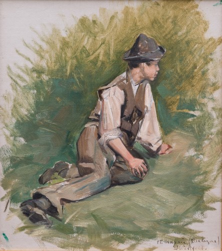 Ingeborg Westfelt-Eggertz (1855-1936)  - Perdu dans ses pensées, St.Nazaire (Bretagne) - Tableaux et dessins Style 