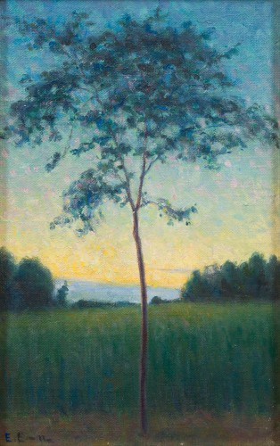Elias Erdtman (1862-1945) - Coucher de soleil sur le champ