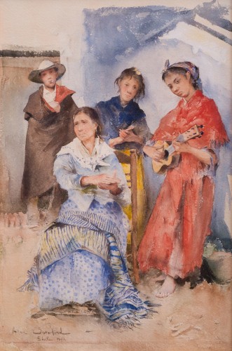 Allan Österlind (1855- 1938) - Séville, 1893 - Tableaux et dessins Style 