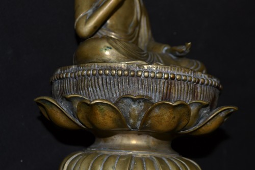 Antiquités - Bouddha en bronze coulé, Japon époque Edo