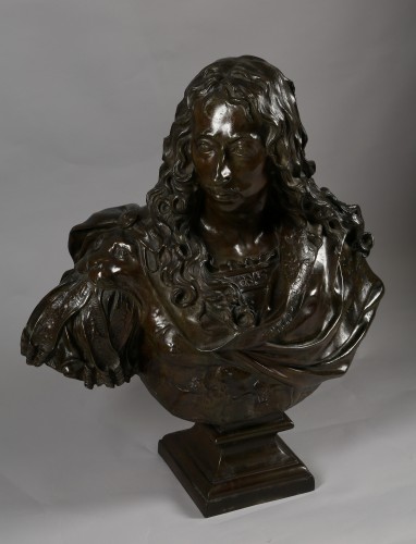 Buste du Grand Condé d'après Antoine Coysevox XIXe siècle - Sculpture Style 