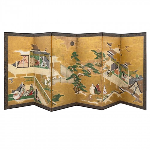 Paravent à 6 feuilles, Japon époque Edo début 18e