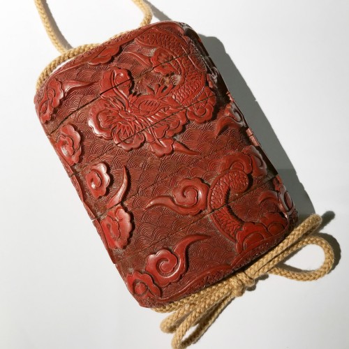  - Inro en laque rouge tsuishu, Japon époque Edo