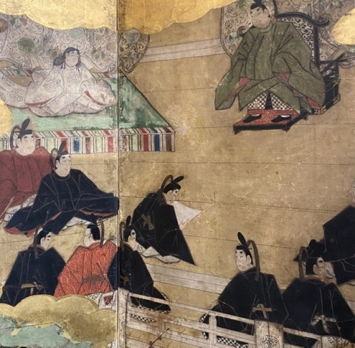  - Paravent , Le dit du Genji, Japon époque Edo 17e siècle