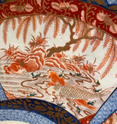 Japon Arita, très Grand plat Imari, époque Meiji - Arts d