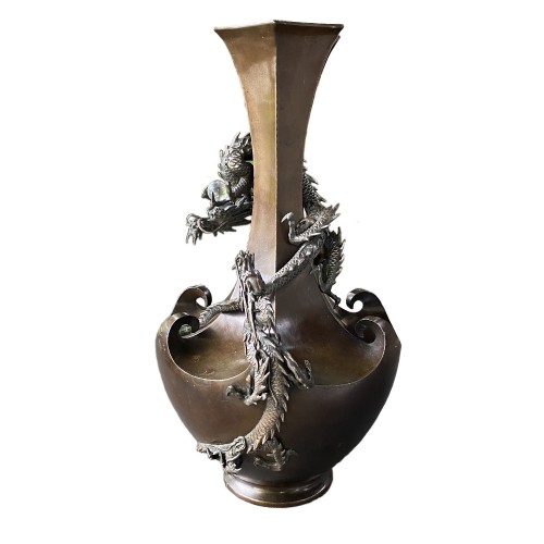 Vase en bronze à décor de dragons, Japon époque Meiji vers 1880 - Cristina Ortega & Michel Dermigny