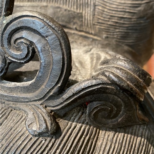 Grande tête de Bodhisattva en bronze, Chine 19e siècle - Cristina Ortega & Michel Dermigny
