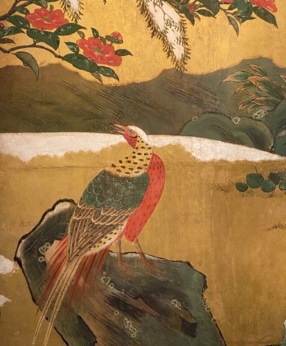 Japon, Paravent à six feuilles, école de Kano, période Edo - Cristina Ortega & Michel Dermigny