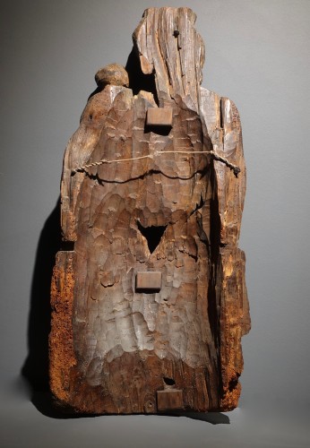 Sculpture Sculpture en Bois - Vierge à l’Enfant - Région mosane, fin du XIIIe siècle
