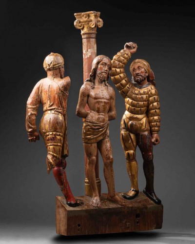 Groupe de retable représentant la flagellation - Brabant, vers 1530-1540 - Sculpture Style Renaissance