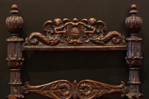 Paire de chaises en bois sculpté - Lombardie XVIe siècle - Dei Bardi Art