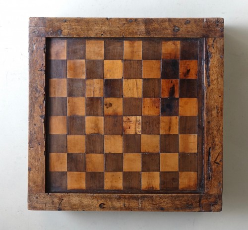 Louis-Philippe - Boite à jeux en bois et cuir - Italie 19e siècle