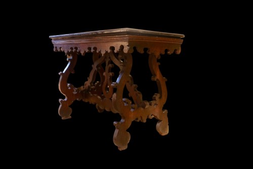 Table "a lira" - Nord de l'Italie XVIIe siècle - Mobilier Style Renaissance