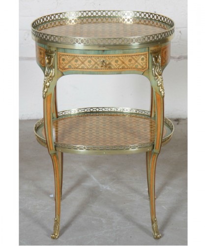 Table de salon marquetée Louis XV Modèle de Jean-Pierre DUSAUTOY - Mobilier Style 