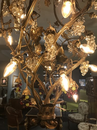 Lustre grappe en bronze doré - Luminaires Style 