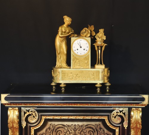 Horlogerie Pendule - Pendule Empire "Naissance du Duc de Bordeaux"