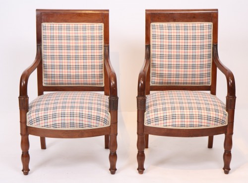 Sièges Fauteuil & Bergère - Paire de fauteuils au tissu Burberry