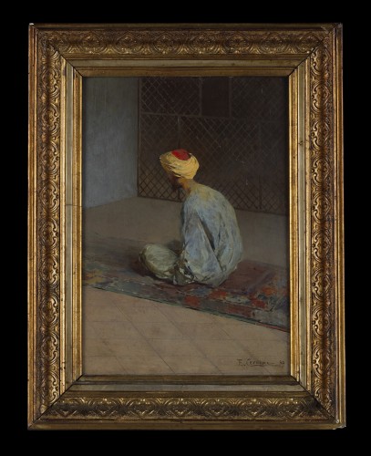Tableaux et dessins Tableaux XIXe siècle - Arabe en prière - Ettore Cercone (1850-1896)
