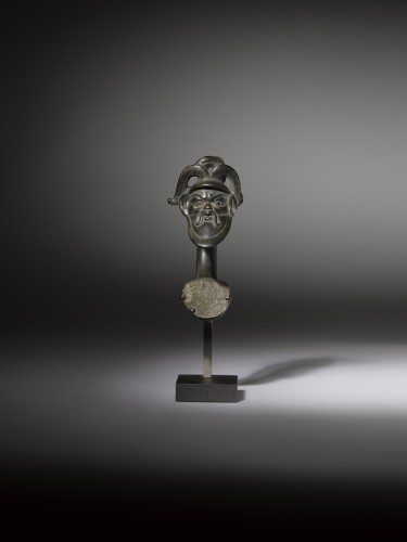 Manche de lampe en forme de Silène, 1-3e siècle après  J.?-?C. - Archéologie Style 