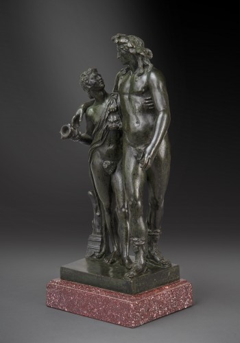Bacchus & Satyr (Ampelos) - Francesco Righetti (1738-1819) - Sculpture Style 
