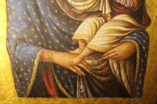 Antiquités - Vierge à l'Enfant signée Ghisetti, Italie XXe