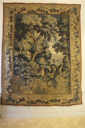 Tapisserie en laine d'Aubusson de la fin du XVIIe siècle - Didascalies