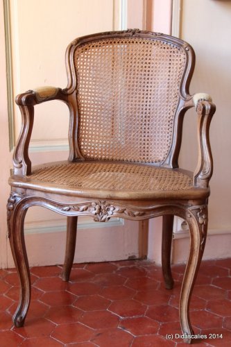 Six fauteuils en cabriolet, époque Louis XV - Sièges Style Louis XV