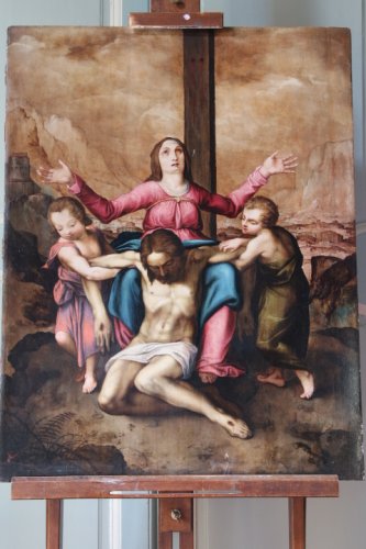Descente de Croix, XVIe siècle - Tableaux et dessins Style 