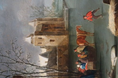 Paysage sous la neige - École flamande  du XVIIe siècle - Didascalies