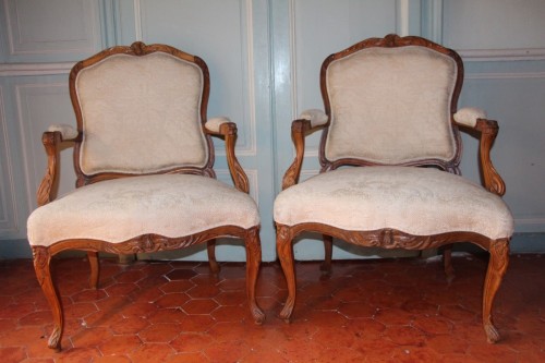 Régence - Suite de quatre fauteuils à la Reine, XVIIIe siècle