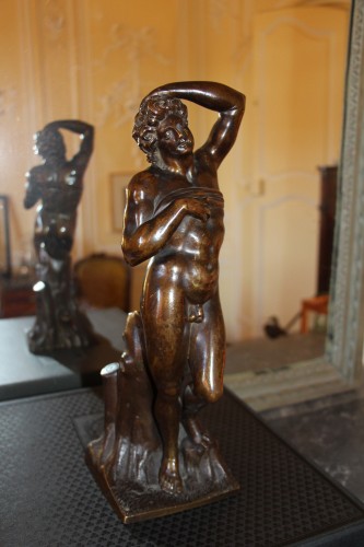 Sculpture Sculpture en Bronze - L'esclave mourant d'après Michel-Ange, école française du XVIIIe siècle