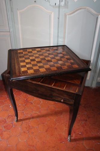 Antiquités - Table à jeux d'époque Louis XV