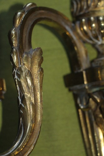 Empire - Paire d'appliques en bronze doré à Tête de bélier, premier quart du XIXe