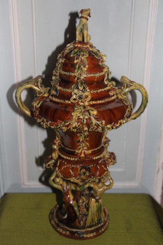 Brûle parfums en faïence d'Apt, époque Louis XVI, XVIIIe - Céramiques, Porcelaines Style Louis XVI