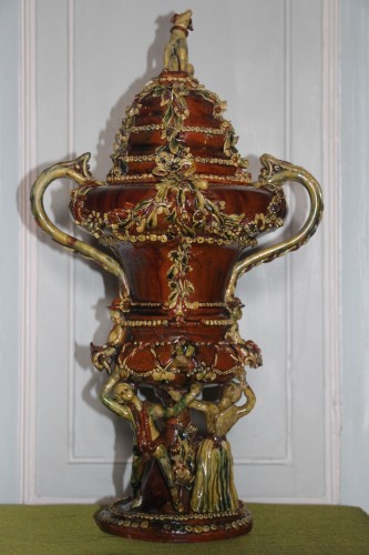 Céramiques, Porcelaines  - Brûle parfums en faïence d'Apt, époque Louis XVI, XVIIIe