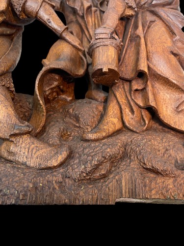 Antiquités - Relief en chêne – ca. 1510/1520, Anvers ou Brabant?