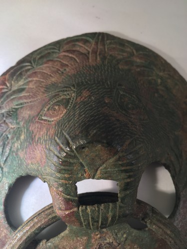 Tête de lion romain en bronze, 2e-3e siècle après  J.?-?C. - Archéologie Style 