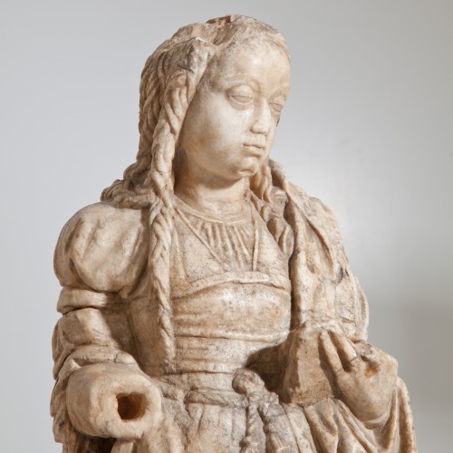 XVIe siècle et avant - Madone en albâtre, Nord de la France 16e siècle