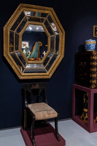 Miroir octogonal doré et à facettes, Espagne XVIIe siècle - EHRL Fine Art & Antique