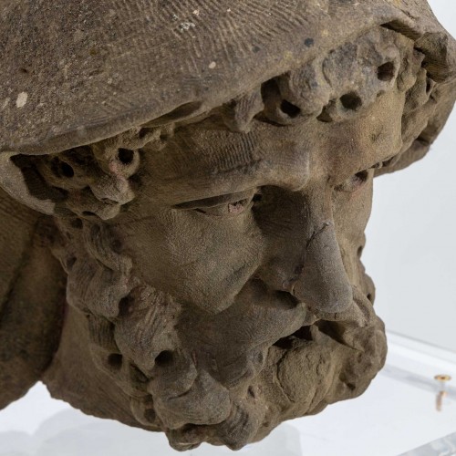 Buste en grès, Franconie milieu du XVIIIe siècle - Sculpture Style 