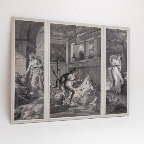 Objet de décoration  - Papier peint en grisaille de la série "Psyché" par Merry-Joseph Blondel & Louis Lafit