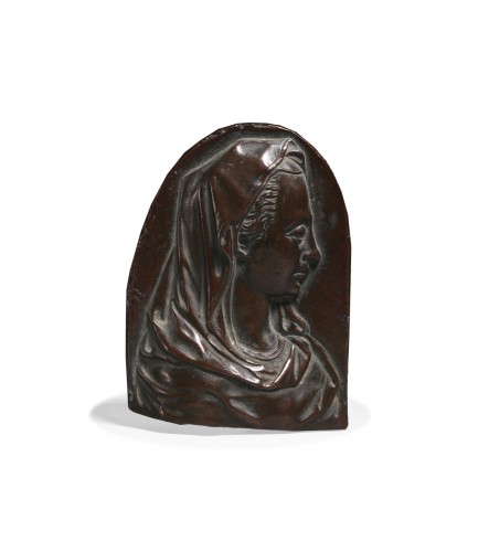Plaquette en bronze renaissance, Marie