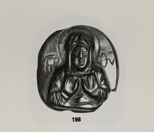 Camée Byzantin en cristal de roche avec Vierge Orante - Emmanuel Soubielle Works of Art