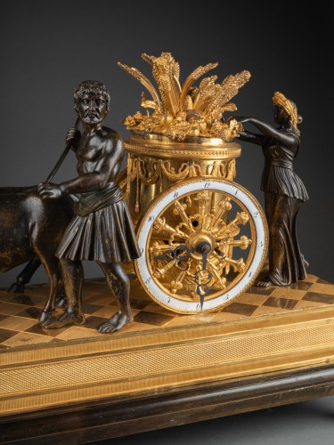 Horlogerie Pendule - Pendule au char de Cérès circa 1800