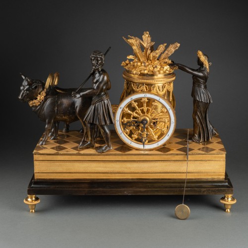 XIXe siècle - Pendule au char de Cérès circa 1800